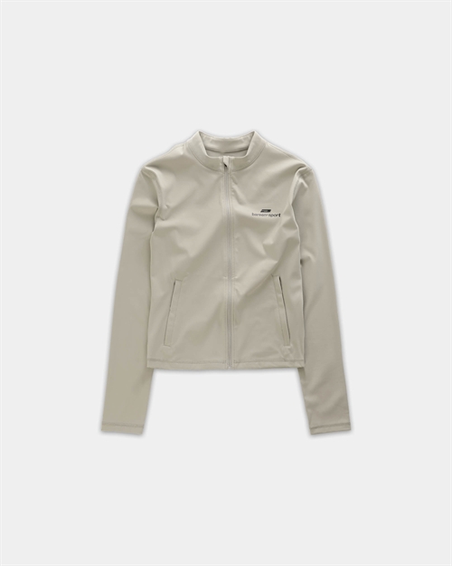 Womens Full Zip LS Top Clay